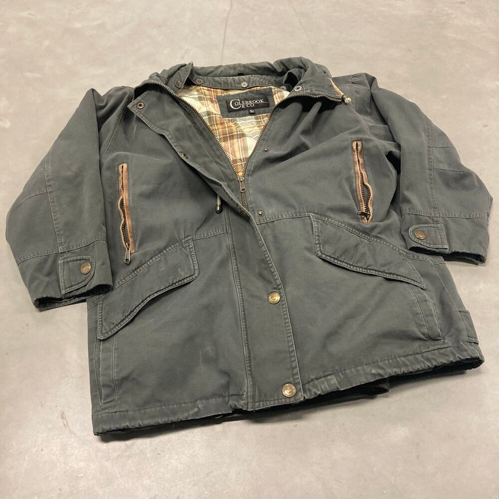 vintage y2k flannel lined chore jacket